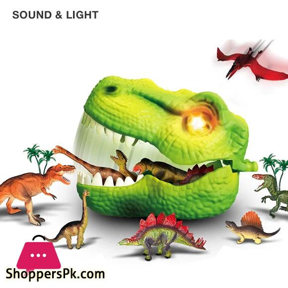 Children Educational arge Tyrannosaurus Storage Box Vinyl Animal Head Children Model Gift Kids Dinosaur Head Storage Box Set Toys