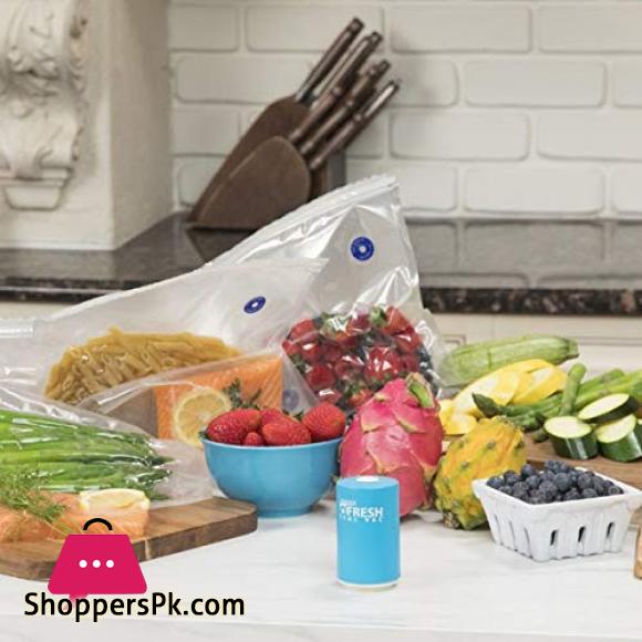 Food VAC Vacuum Sealer Always Fresh Automatic Bag Food Preservation With 6 Extra Bags