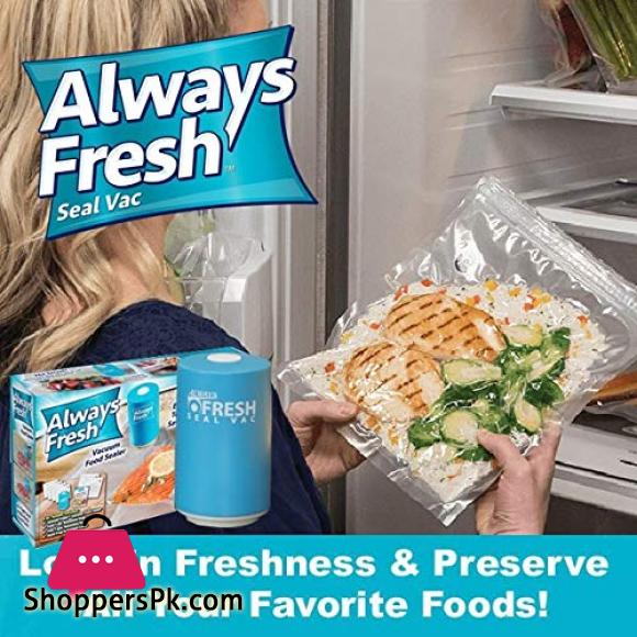 Food VAC Vacuum Sealer Always Fresh Automatic Bag Food Preservation With 6 Extra Bags