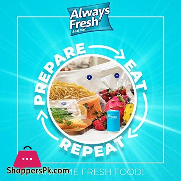 Food VAC Vacuum Sealer Always Fresh Automatic Bag Food Preservation With 6 Extra Bags