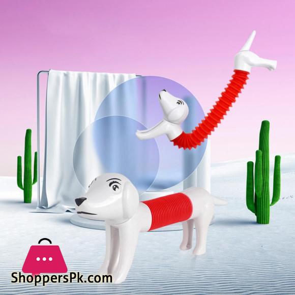 Functional Dachshund Dog Fidget Toy Fidget Toy 360 degree Twisting Stretchable Head Tail|