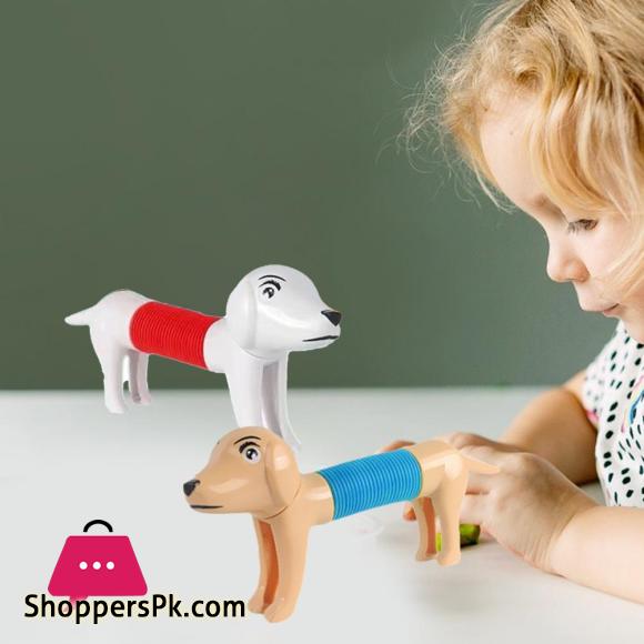 Functional Dachshund Dog Fidget Toy Fidget Toy 360 degree Twisting Stretchable Head Tail|