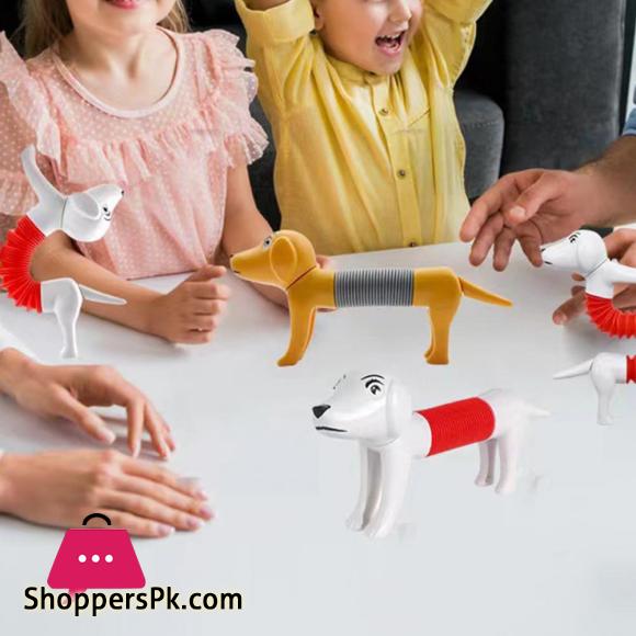 Functional Dachshund Dog Fidget Toy Fidget Toy 360 degree Twisting Stretchable Head Tail|
