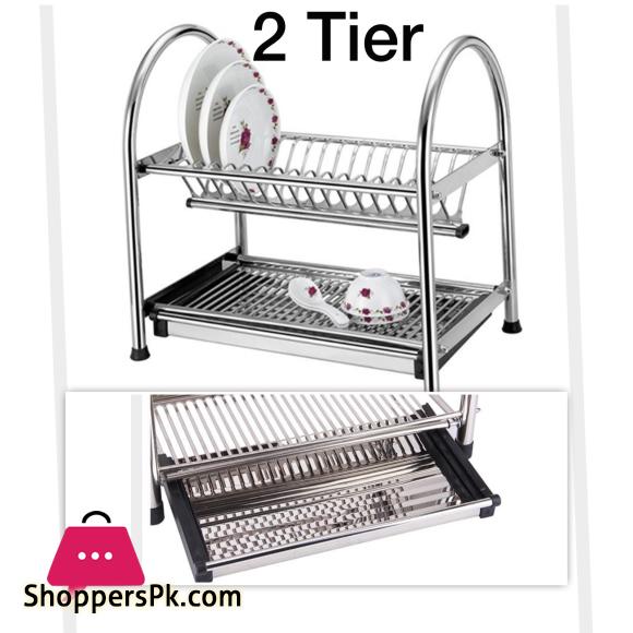 Heavy Stainless Steel Dish Rack - 24-Plate