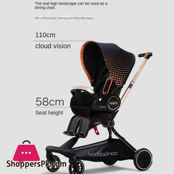 Baobaohao High Quality Light Baby Walking Artifact Trolley Landscape Children Car Ultra light Foldable Two way Reclining