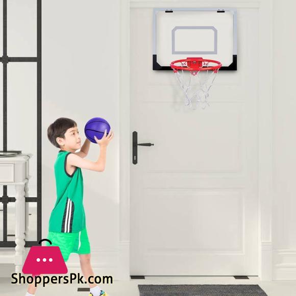 Indoor Basketball Hoop Set for Kids - Mini Basketball Hoop for Door with 4 Balls Shooting Ball Game Sport for Kids Boys Girls Bedroom