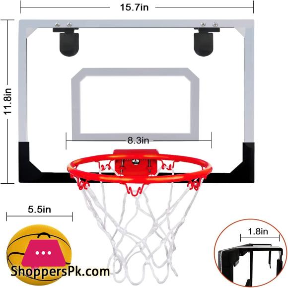 Indoor Basketball Hoop Set for Kids - Mini Basketball Hoop for Door with 4 Balls Shooting Ball Game Sport for Kids Boys Girls Bedroom