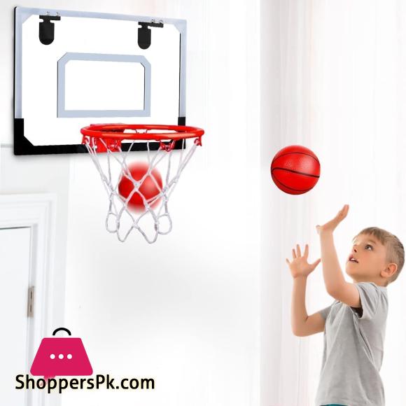Indoor Basketball Hoop Set for Kids - Mini Basketball Hoop for Door with 4 Balls Shooting Ball Game Sport for Kids Boys Girls Bedroom