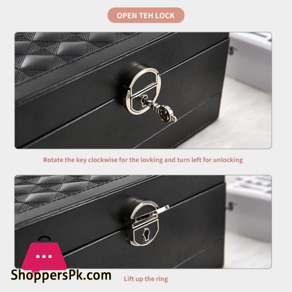 Jewelry Box Organizer 3 layers Leather Drawer Storage Gift Display Case For Earrings Necklace Holder Jewellery Packaging Boxes