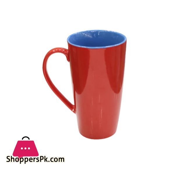 Large Coffee Mug Smilatte Tall Ceramic Cup with Handle - LUX-253