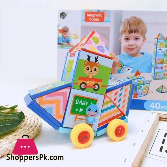Magnetic Puzzle Blocks – 40 Pieces