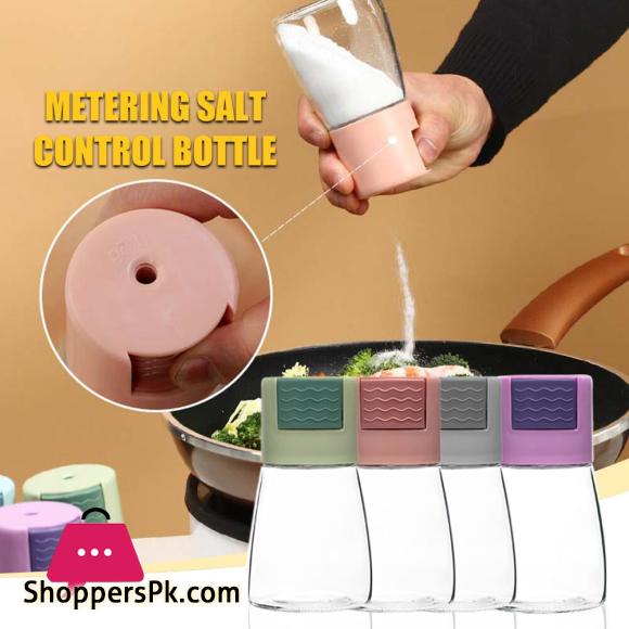 Metering Salt Shaker Press Type Quantitative Seasoning Bottle Glass Spice Salt Pepper Container Dispenser Kitchen Accessories|