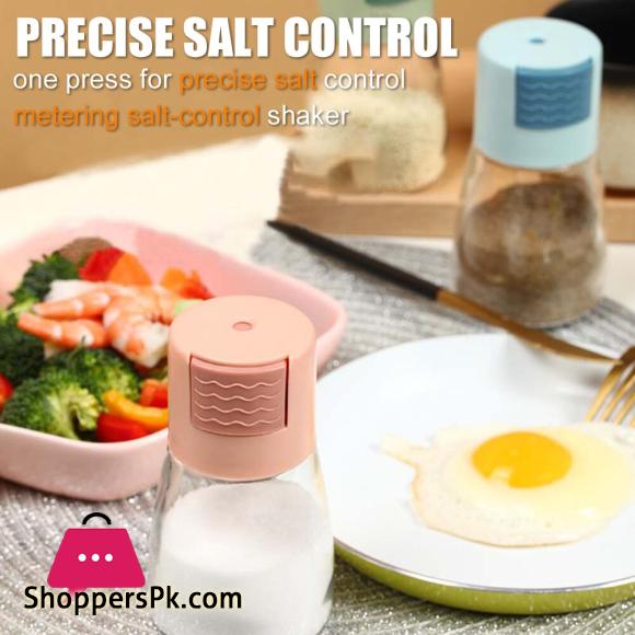 Metering Salt Shaker Press Type Quantitative Seasoning Bottle Glass Spice Salt Pepper Container Dispenser Kitchen Accessories|