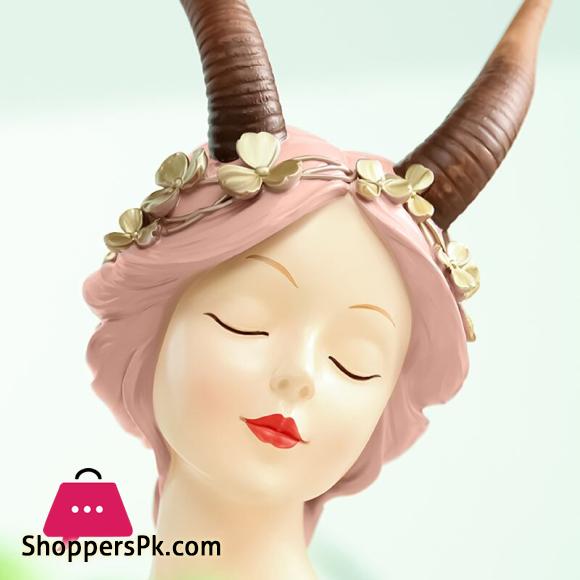 Nordic Ins Creative Bow Girls Sculptures Resin Figurines Home Decoration Accessories Fashion Birthday Gifts Room Decor