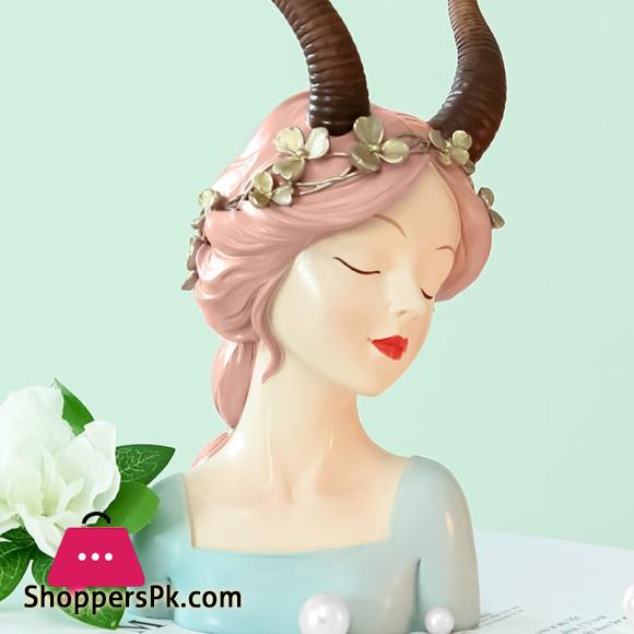 Nordic Ins Creative Bow Girls Sculptures Resin Figurines Home Decoration Accessories Fashion Birthday Gifts Room Decor