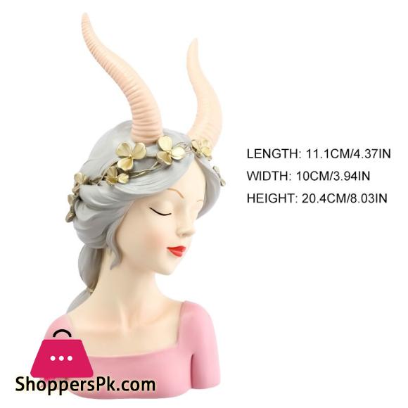 Nordic Ins Creative Bow Girls Sculptures Resin Figurines Home Decoration Accessories Fashion Birthday Gifts Room Decor