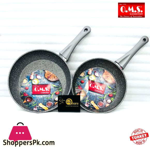 OMS Frypan Granite Coating on Aluminum Non-Stick Fry Pan Turkey Made - 28CM