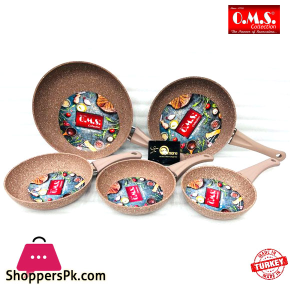 OMS Frypan Granite Coating on Aluminum Non-Stick Fry Pan Turkey Made - 26CM