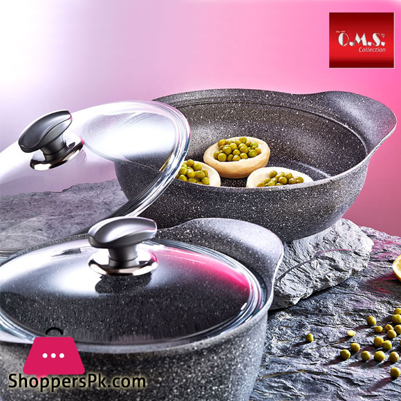 OMS Granite Cookware Set of 8 Turkey Made - 3006