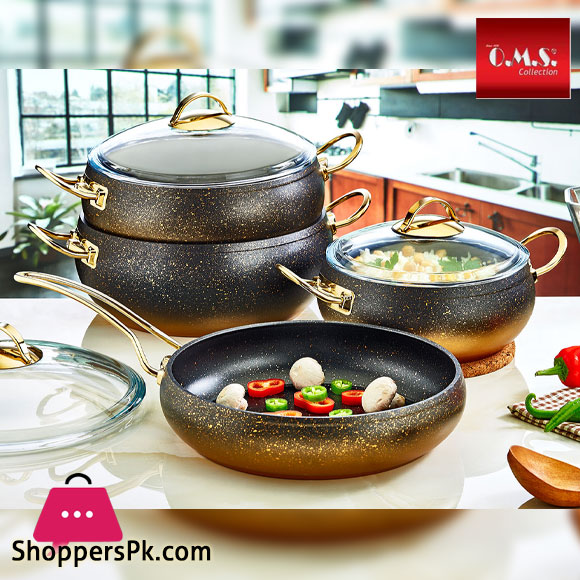 OMS Granite Cookware Set of 7 Turkey Made - 3023