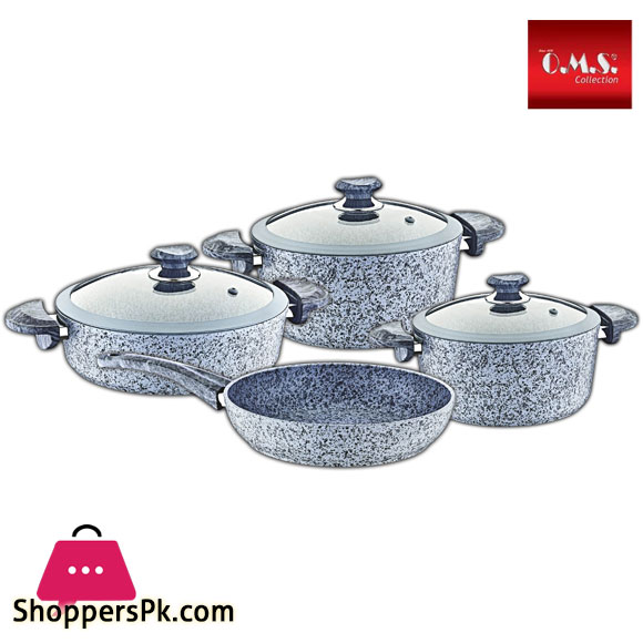 OMS Granite Cookware Set of 7 Turkey Made - 3028