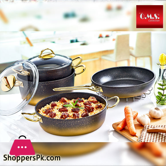 OMS Granite Cookware Set of 7 Turkey Made - 3035