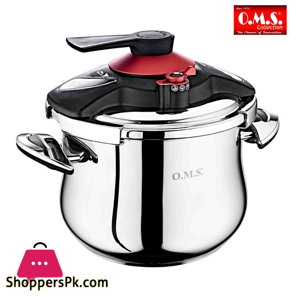 OMS Stainless Steel Matic Pressure Cooker 9 Liter Turkey Made - 5034G