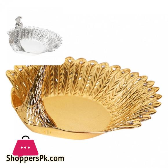 Peacock Shape Beautiful Decorative Carved Vanity Appetizer Serving Platter