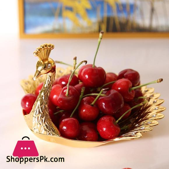Peacock Shape Beautiful Decorative Carved Vanity Appetizer Serving Platter