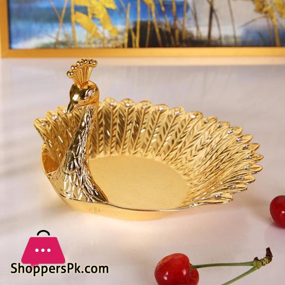 Peacock Shape Beautiful Decorative Carved Vanity Appetizer Serving Platter