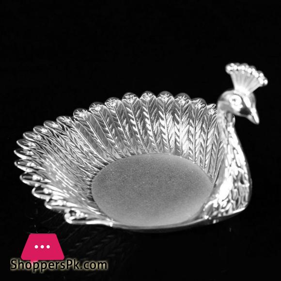 Peacock Shape Beautiful Decorative Carved Vanity Appetizer Serving Platter