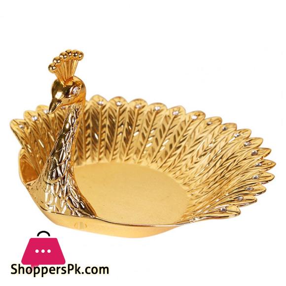 Peacock Shape Beautiful Decorative Carved Vanity Appetizer Serving Platter