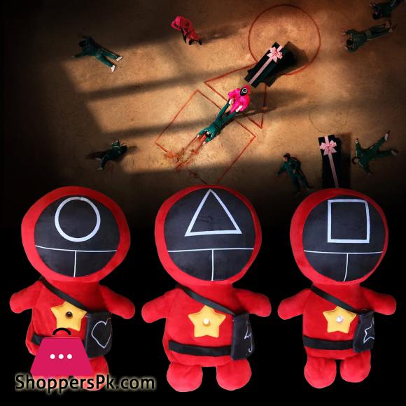Projector Night Light Colorful Korean TV Series Squid Game Cuddly Plush Doll Projection LED Lamp