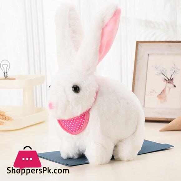 Rabbit Bunny Stuffed Animal Multifunctional Electric White Sunny Bunnies Toys Bunny Plush Can Move and Sing Gifts for Kids Rabbit