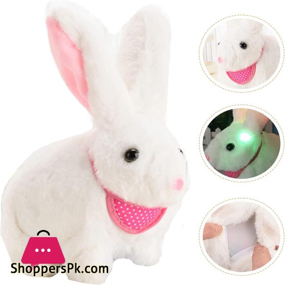 Rabbit Bunny Stuffed Animal Multifunctional Electric White Sunny Bunnies Toys Bunny Plush Can Move and Sing Gifts for Kids Rabbit