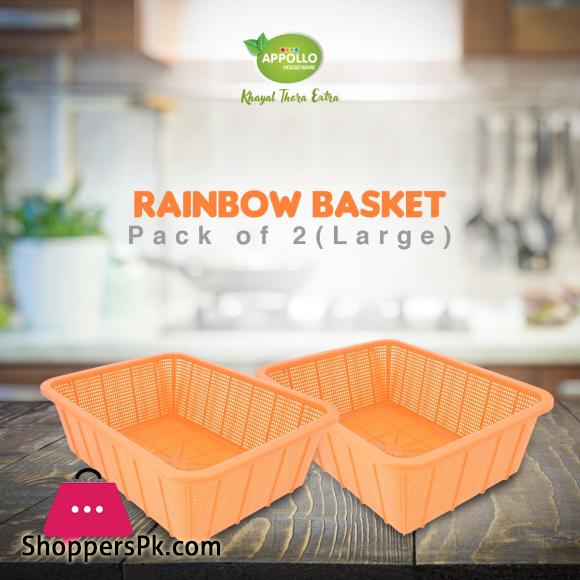Appollo Rainbow Basket - Large(Pack of 2)