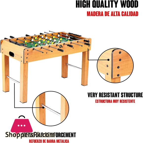 Tabletop Football 638 Football Table Football Table made of Wood 2 Balls Soccer Table Football Player Sport with Legs Size 121 x 61 x 79 cm Football Game
