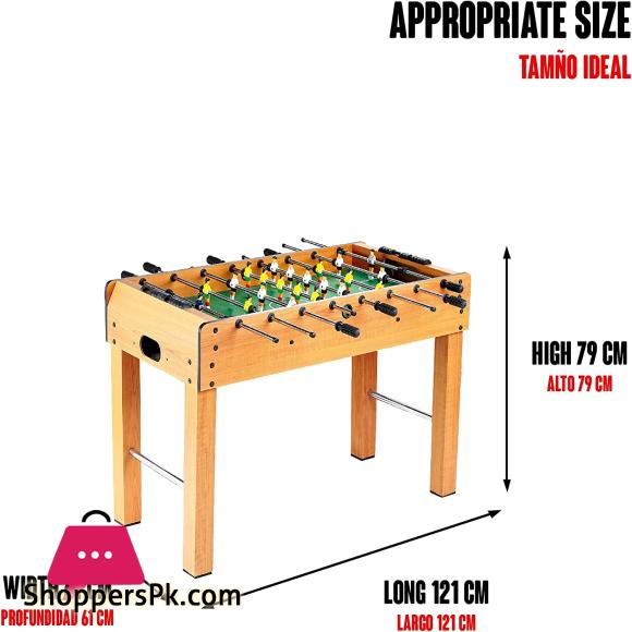 Tabletop Football 638 Football Table Football Table made of Wood 2 Balls Soccer Table Football Player Sport with Legs Size 121 x 61 x 79 cm Football Game