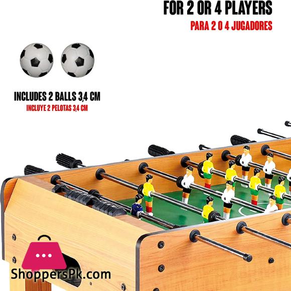 Tabletop Football 638 Football Table Football Table made of Wood 2 Balls Soccer Table Football Player Sport with Legs Size 121 x 61 x 79 cm Football Game