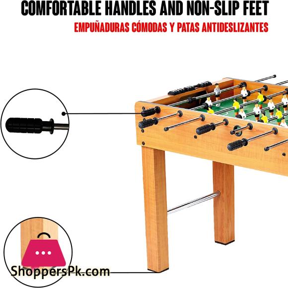 Tabletop Football 638 Football Table Football Table made of Wood 2 Balls Soccer Table Football Player Sport with Legs Size 121 x 61 x 79 cm Football Game