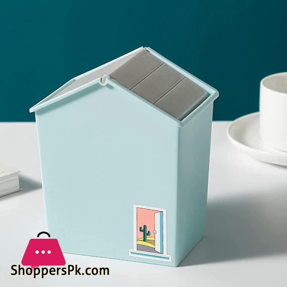 Trash Can Creative Mini House Portable Desktop Car Waste Bin Small And Cute Office Living Room Bedside Family Flip Rubbish Bin