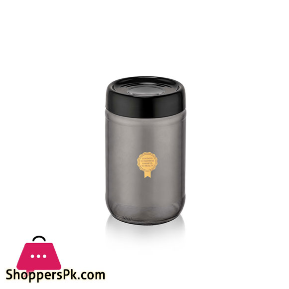 Qlux Black Pearl Glass Jar 660 CC