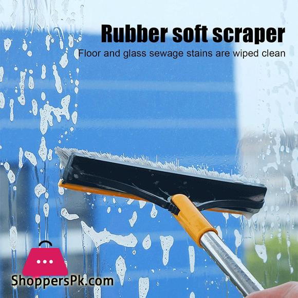 2 in 1 Cleaning Scrub Brush Adjustable V-shaped Floor Brush Scrubber 120 Degree Triangular Rotating Brush Head