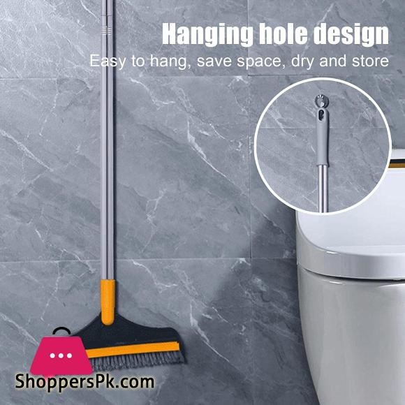 2 in 1 Cleaning Scrub Brush Adjustable V-shaped Floor Brush Scrubber 120 Degree Triangular Rotating Brush Head