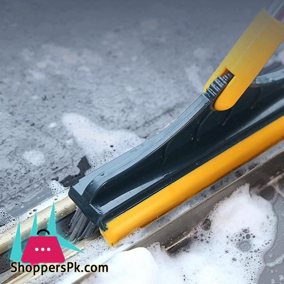 2 in 1 Cleaning Scrub Brush Adjustable V-shaped Floor Brush Scrubber 120 Degree Triangular Rotating Brush Head