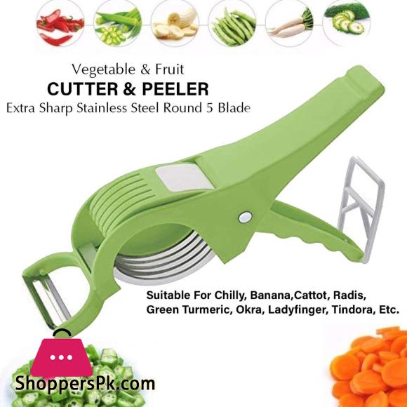 2 in 1 Vegetable Cutter with Peeler & Slicer