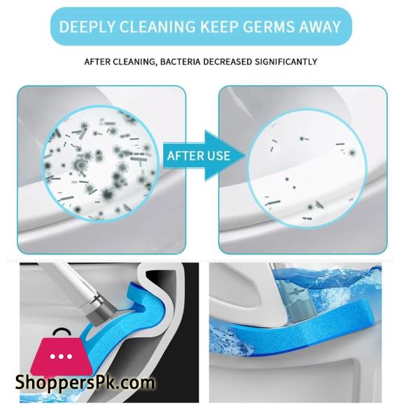 Bathroom Disposable Cleaning Toilet Brush Long Handle No Dead Angle Cleaning Brush Replacement Brush Head Cleaning Tool