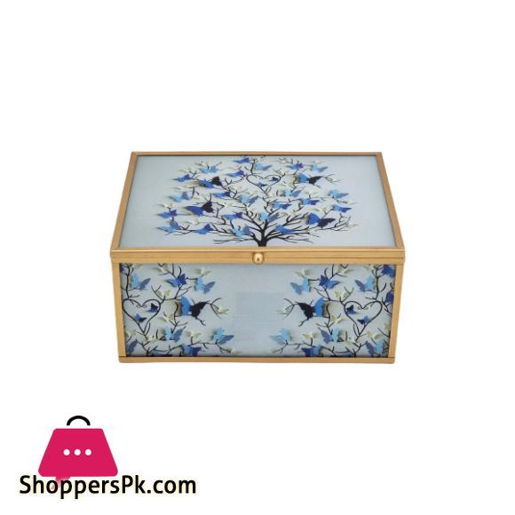 Angela Blue Butterfly Jewellery Box - RY271