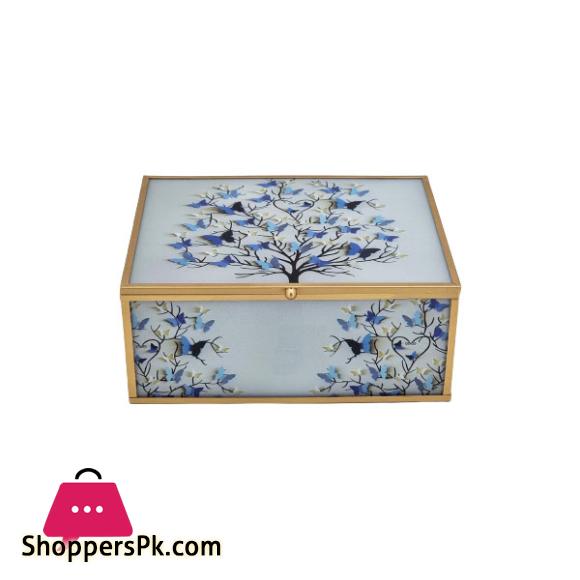 Angela Blue Butterfly Jewellery Box - RY272