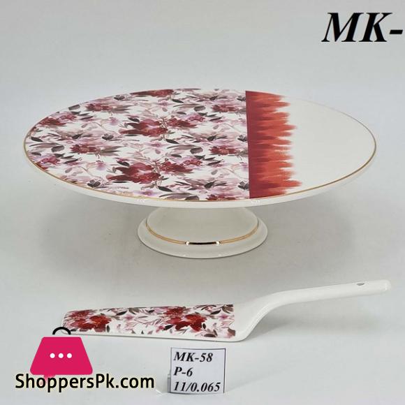 Angela Red Cake Dish With Lifter - MK58
